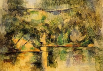 ブルック川の流れ Painting - 水面の反射 ポール・セザンヌ 川の風景